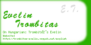 evelin trombitas business card